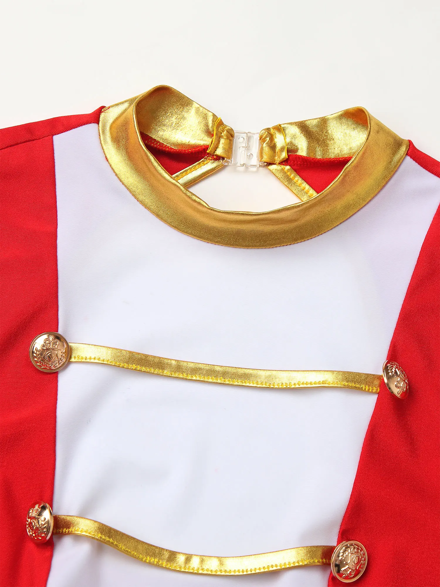 Womens Circus Ringmaster Cosplay Costume Halloween Theme Party Masquerade Showman Clothes Sleeveless Cutout Skirted Bodysuit