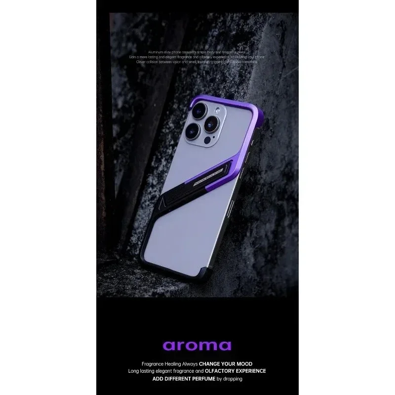 S Type Metal Invisible Holder Rimless Phone Case for Iphone 16 15 14 Pro Max Simple Design Shockproof Heat Dissipation Shell