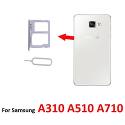 SIM Card Tray Holder For Samsung A3 A5 A7 2016 A310 A510 A710 A710F A710FD Phone Housing New Micro SD SIM Card Adapter Slot