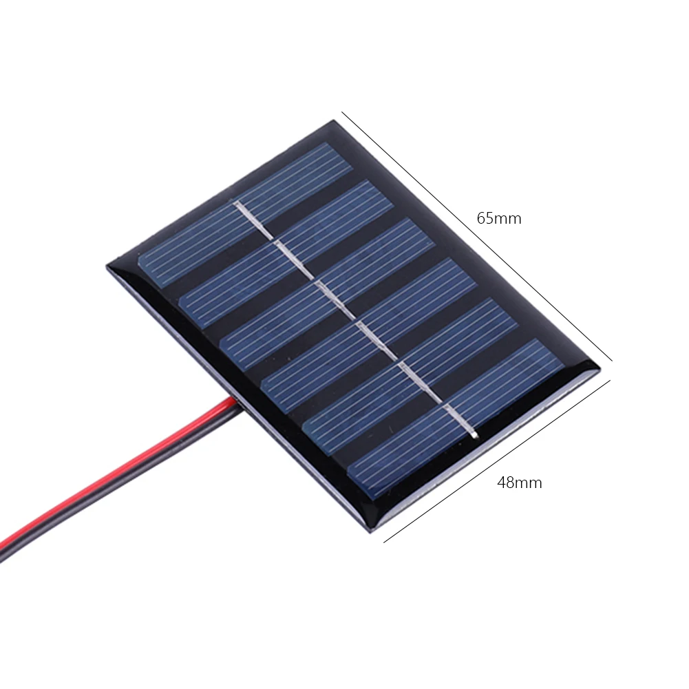 Mini Solar Panel Polycrystalline Silicon 1W 3V 100MA Outdoor Solar Battery Charger Emergency Power Bank 2-3V Battery Charging