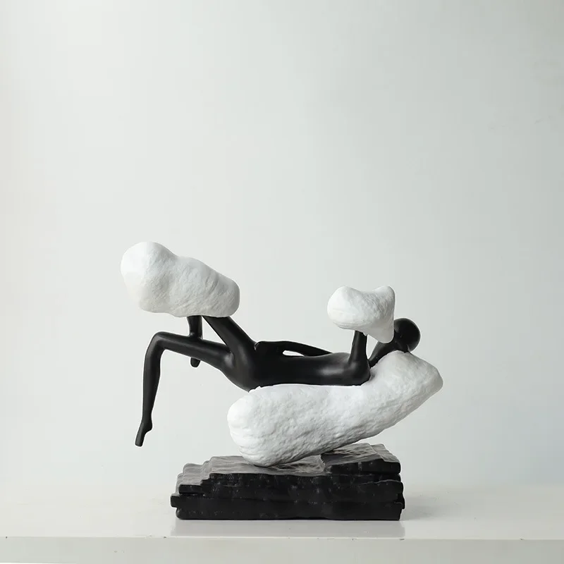 Resin Handicraft Abstract Figure Rhythmic Gymnastics Ornaments Recliner Decorative Figurines Home Decoration Accessories