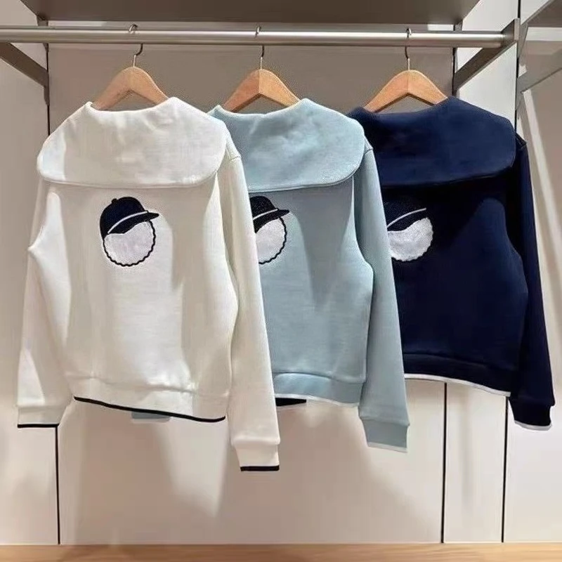 Women's Golf Half-Zip Pullover 2026 Fall New Korean Style Polo Collar Long Sleeve Sporty Casual Versatile Breathable Lightweight