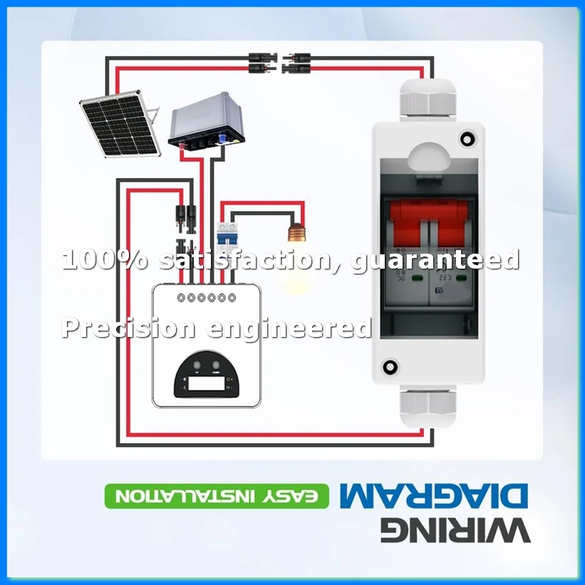 Solar Panel Disconnect Switch, CGELE32A DC 500V Breaker Box PV Disconnect Switch with IP65 Waterproof Box-DTB1