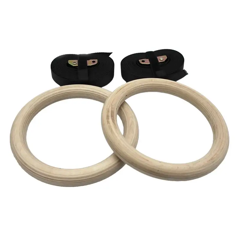 

Gymnastic Rings With Straps Non-slip Fitness Rings Home Fitness Equipment Wear-Resistant Pull Up Ring Exercise Rings For Home