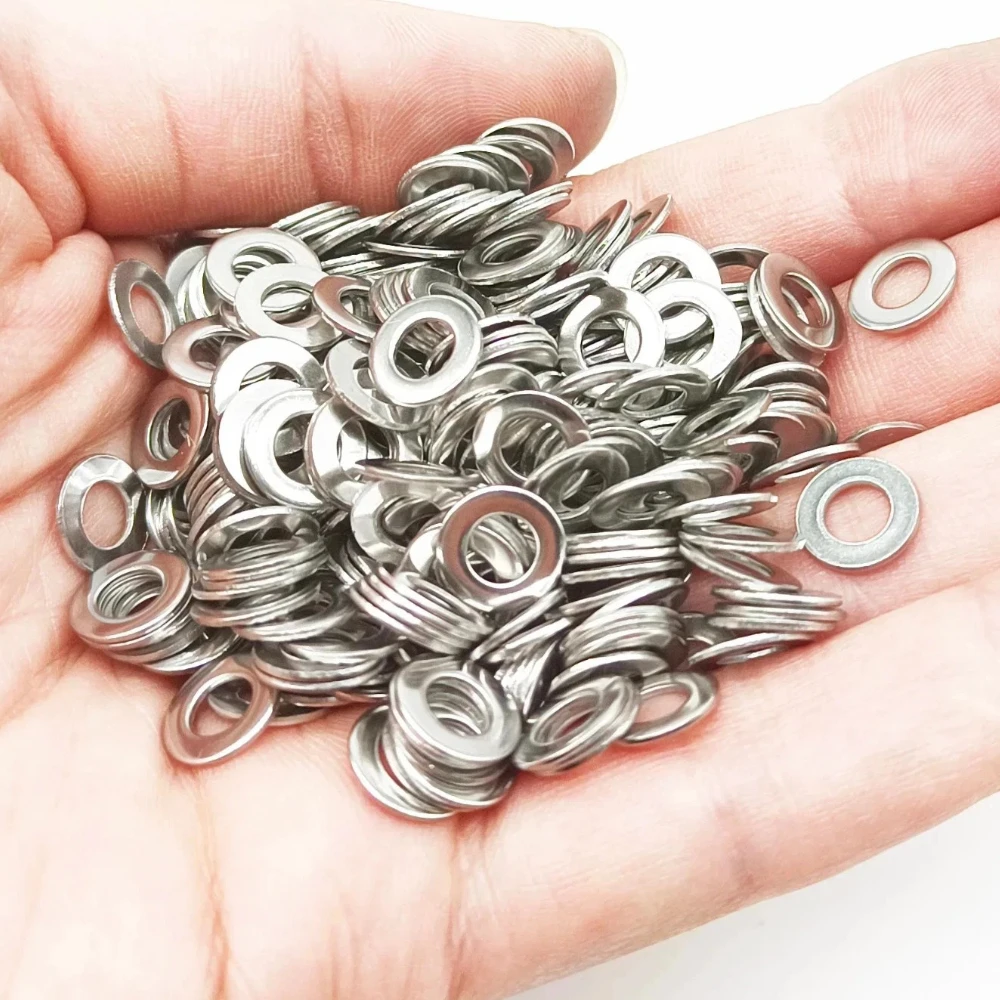 

910pcs 304 Stainless Steel Gasket GB96 Metal Flat Gasket Hardware Accessories M2-M12 Washers Gaskets Various Specifications