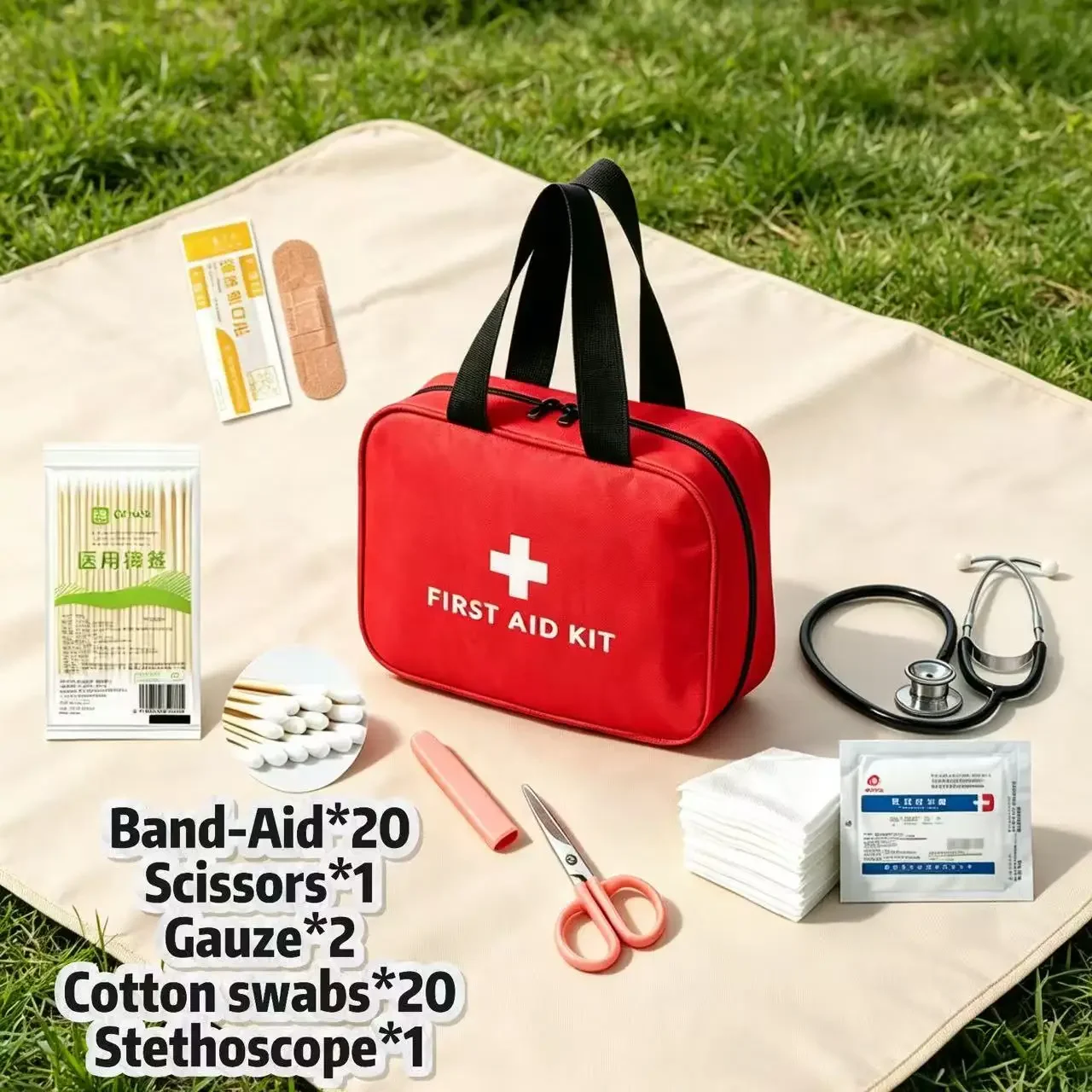 kit-de-primeiros-socorros-portatil-bolsa-medica-de-emergencia-para-viagens-ao-ar-livre-com-curativos-tesoura-gaze-estetoscopio-e-cotonetes
