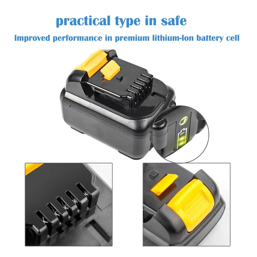 6000mah 12v充電式バッテリーdewalt DCB120 DCB127 DCB121 DCB119 DCR020-GB xr DCF815D2 DCF601D2 DCE088D1Gツールバッテリー