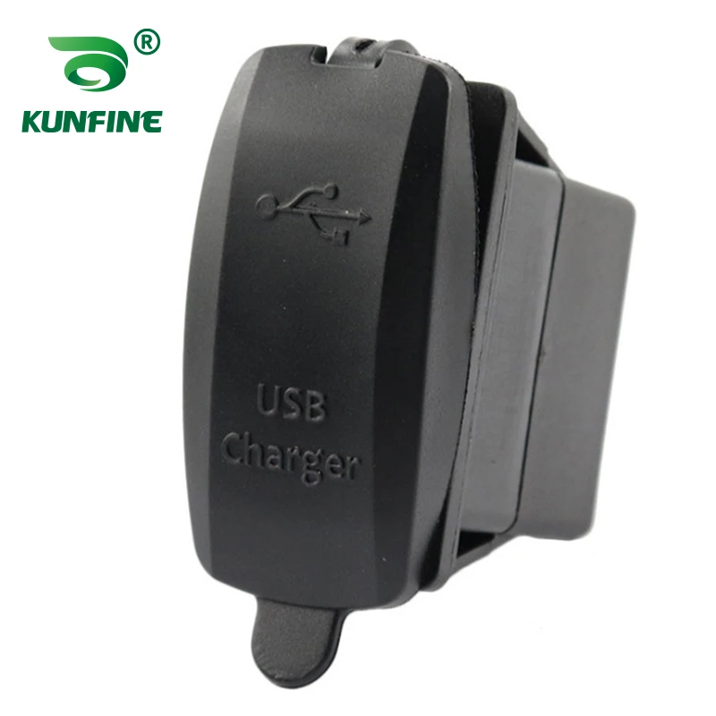 

Автомобильное зарядное устройство с двумя USB-портами 2,4 A + 1A IP66, водонепроницаемое квадратное устройство для быстрой зарядки планшета