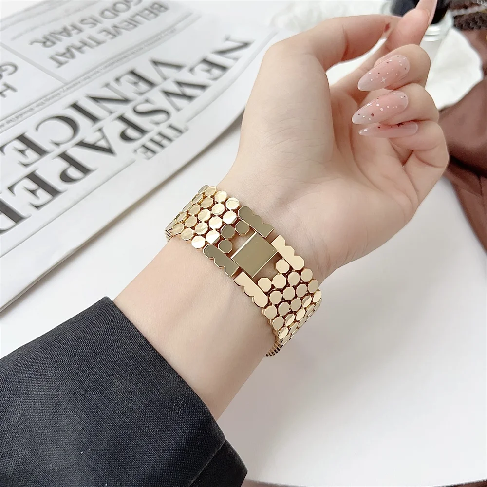 

Ремешок-браслет из нержавеющей стали с узором «рыбья чешуя» для IWatch Ultra 10 9 8 7 6 5 4, размеры 38, 40, 41, 42, 45, 46, 49 мм, для женщин и мужчин