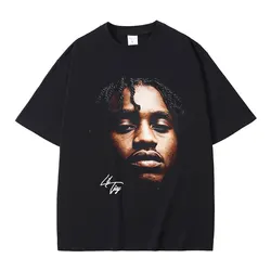 Rapper Lil Tjay Graphic T-shirt Men Women's Fashion Hip Hop Vintage T-shirts Casual Cotton Short Sleeve Oversized O-Neck T Shirt