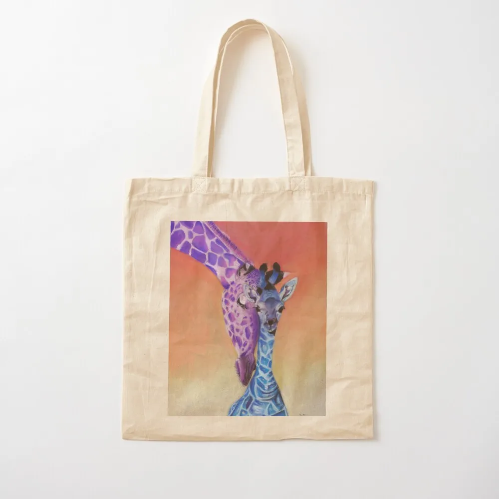 

Giraffe Mom and Baby Tote Bag hand bag ladies canvas bags Lady bags Canvas Tote Bag