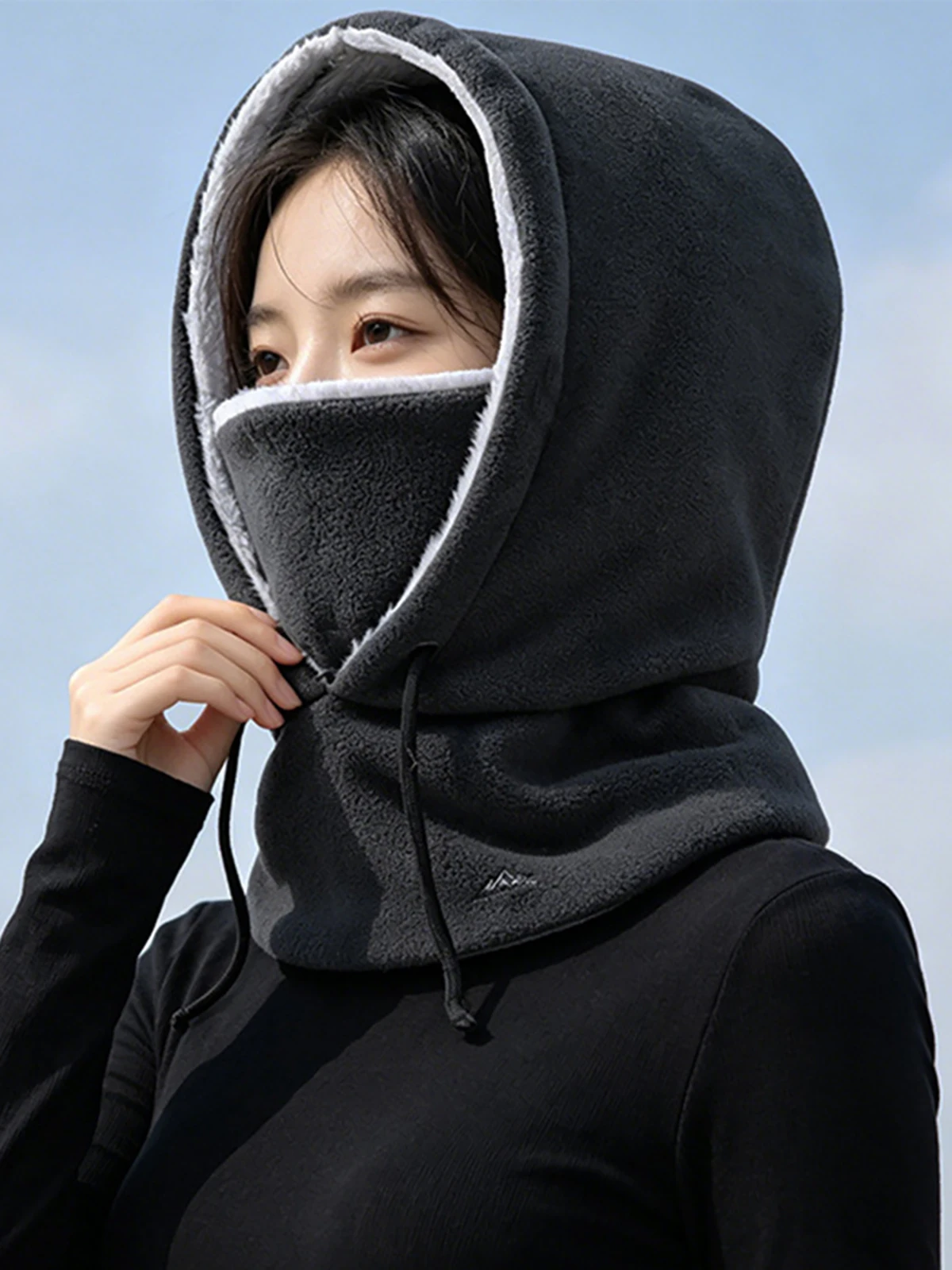 AliExpress NONE Winter Thermal Polar Fleece Balaclava Hat Hooded Outdoor Windproof Warm Cycling Sport Men Women Neck Warmer Ski Face Mask Caps