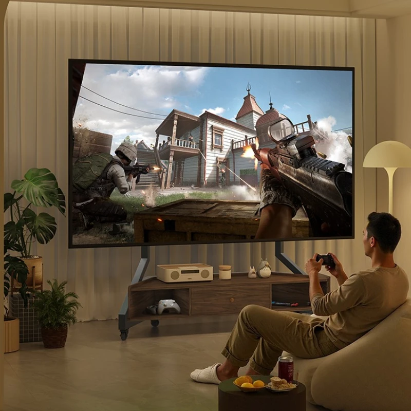 

TV mobile bracket 75/85/98/100 inch floor removable cart Nordic living room with wheels TV cabinet