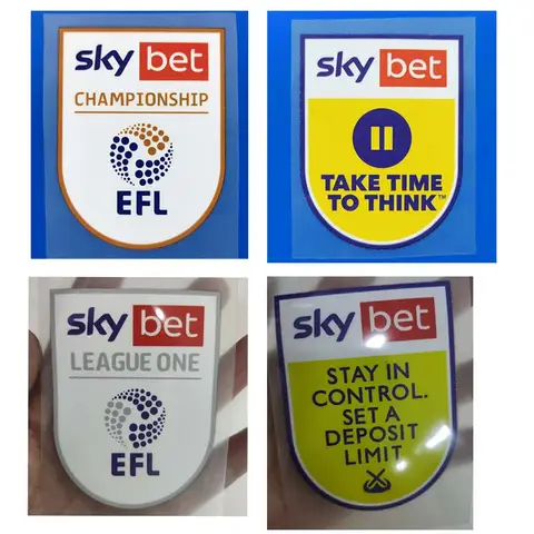 2021 2022 2023 sky bet Football Badges Transfer Iron Soccer Patches