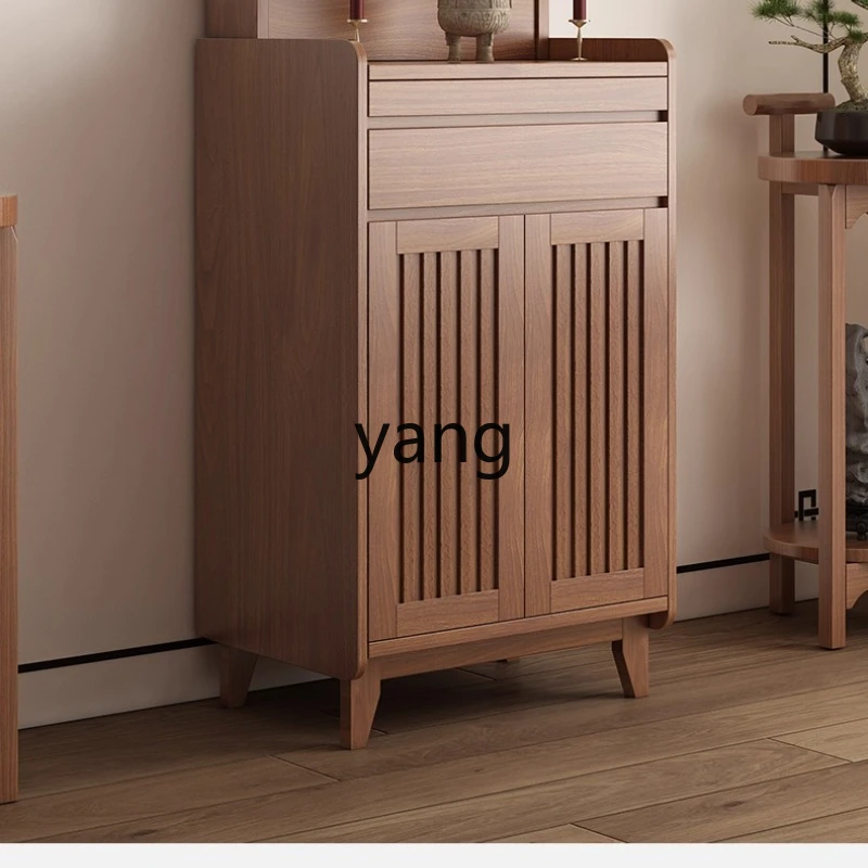 

YHM new Chinese solid wood shrine offering platform