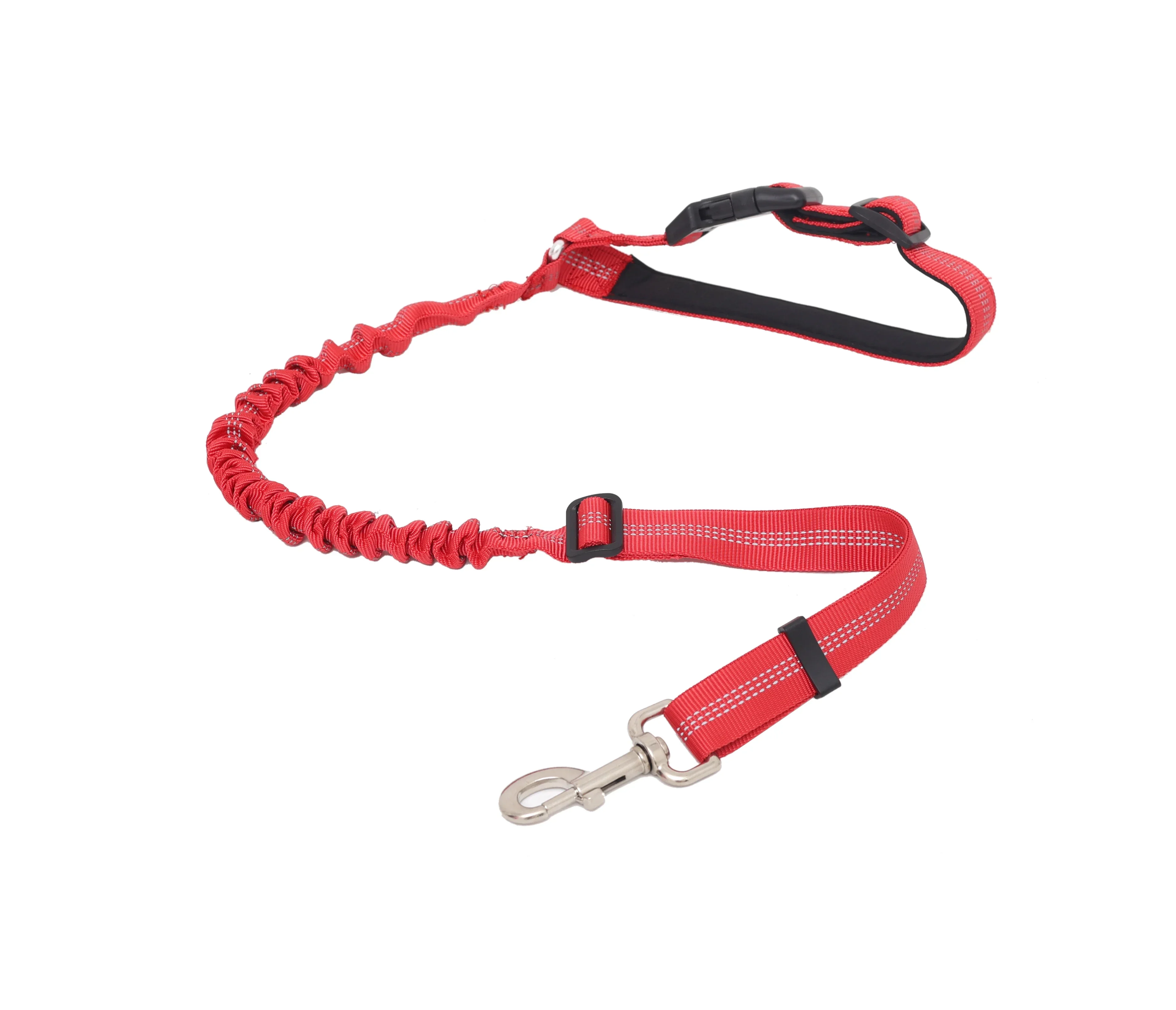 Stretchable Dog Leash, Reflective Shock-Absorbing Dog Skin with Car Seat Belts, Perfect for Medium and Large Dogs