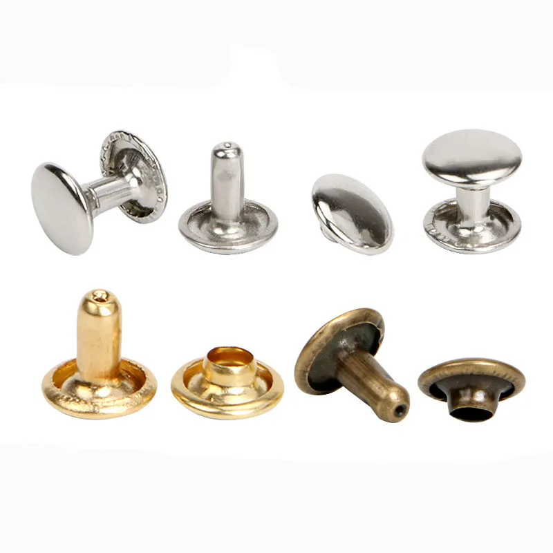 12 x 12 x12 mm Double Cap Rivets Black Plated