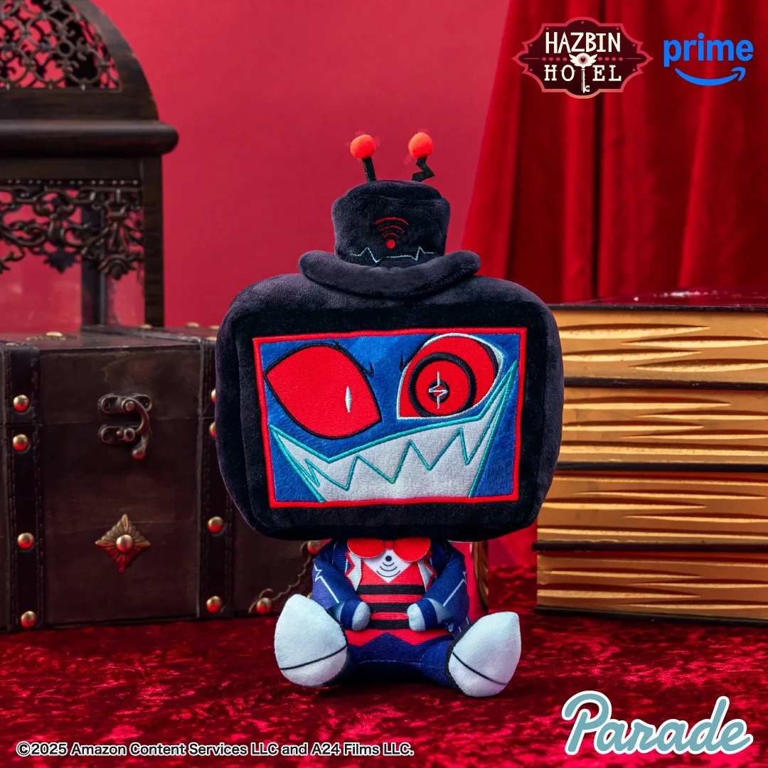 10CM Hazbin Anime Alastor Vox Valentino sin atributos colgante figura de peluche colgante mochila decoración llavero accesorio de regalo