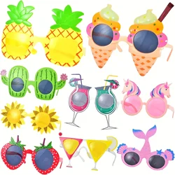 9PCS Funny Party Glasses, Colorful Beach, Pool, Birthday and Other Unique Design Carnival Celebrations - Photography Props Decor