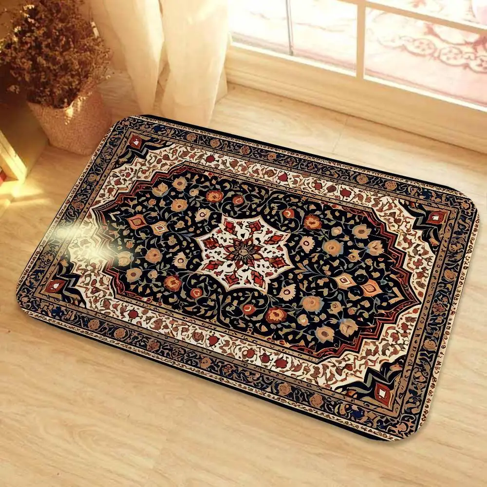 

Floor Mat Printed Large Carpets Room And Bedroom Carpets Bathroom Anti Slip Bohemian Pattern Door MATS Small Carpets