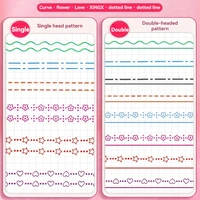 6Pcs/set Kawaii Flowers Line Shaped Highlighter Pens Roller Tip Curve Liner Marker for Writing Journaling Drawing Stationery 4