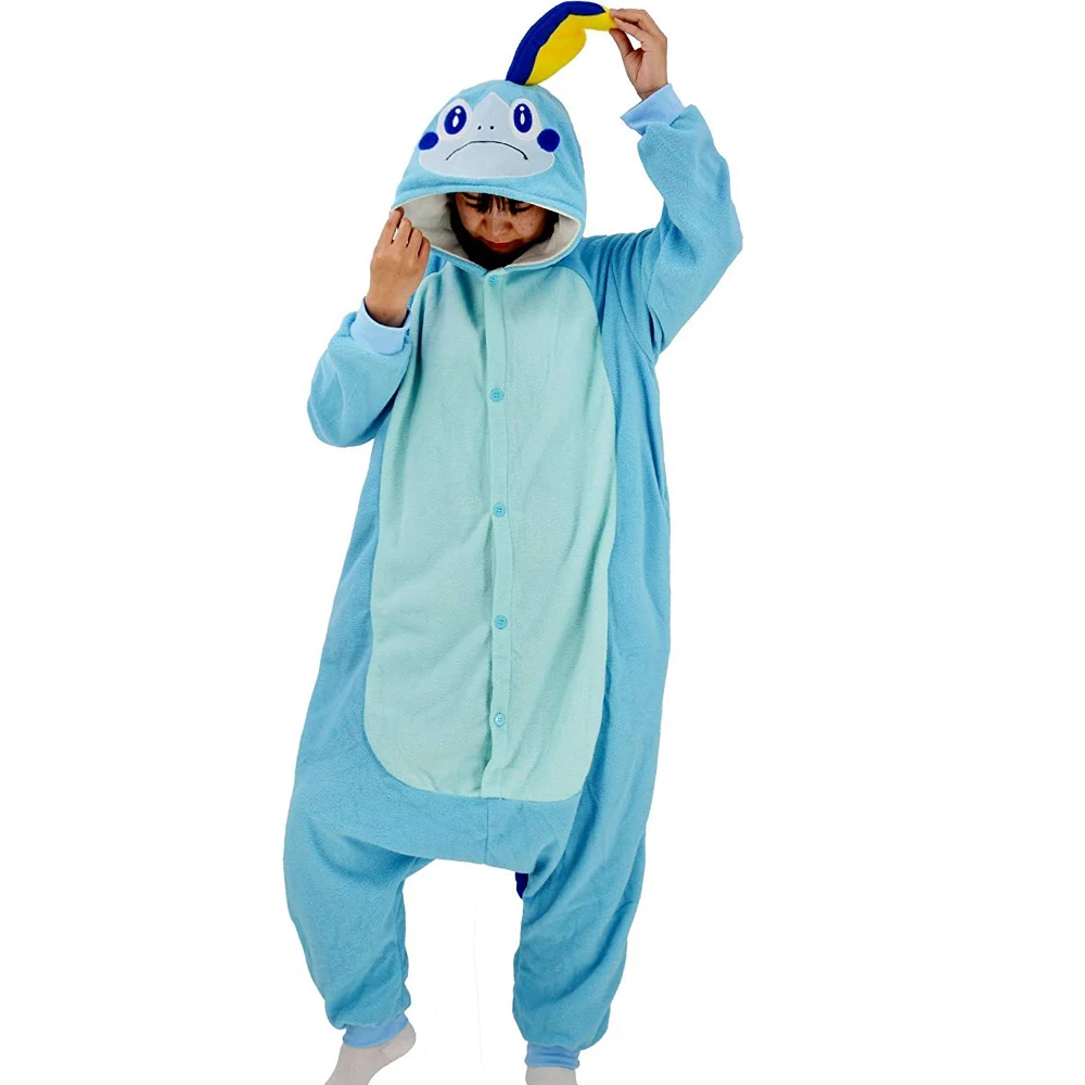 Adult Halloween Onesie Blue Cartoon Pajamas For Women Animal Kigurumi Pyjamas Homewear Cosplay Party Costume