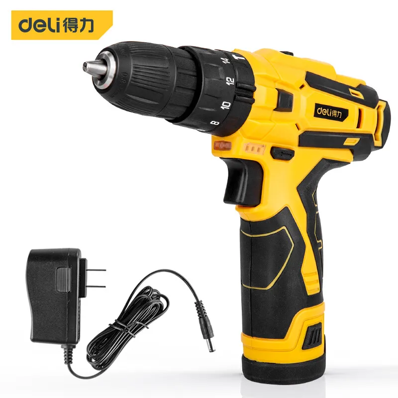 

Deli Wireless Single-Battery Drill DL6265B Lithium-Ion Impact Drill 12V 25N.m 1.5Ah Single Battery (Yellow)