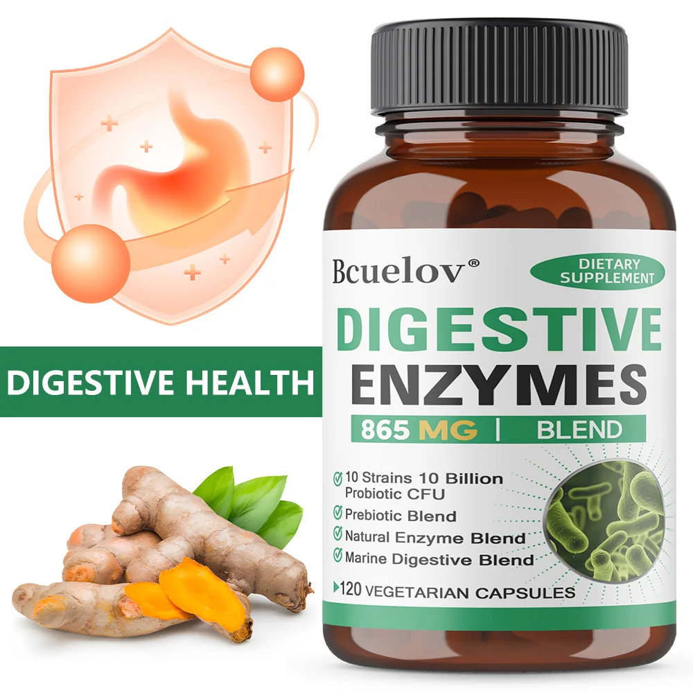 

Digestive Enzymes Capsules with Prebiotics & Probiotics, Support Intestinal Wellness, Nutrient Absorption & Daily Body Comfort