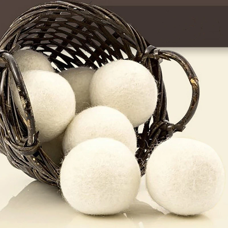 6Pcs Reusable Wool Dryer Balls Softener Laundry Home 5cm Fleece Dry Kit Ball Useful Clothes Washing Machine Accessories