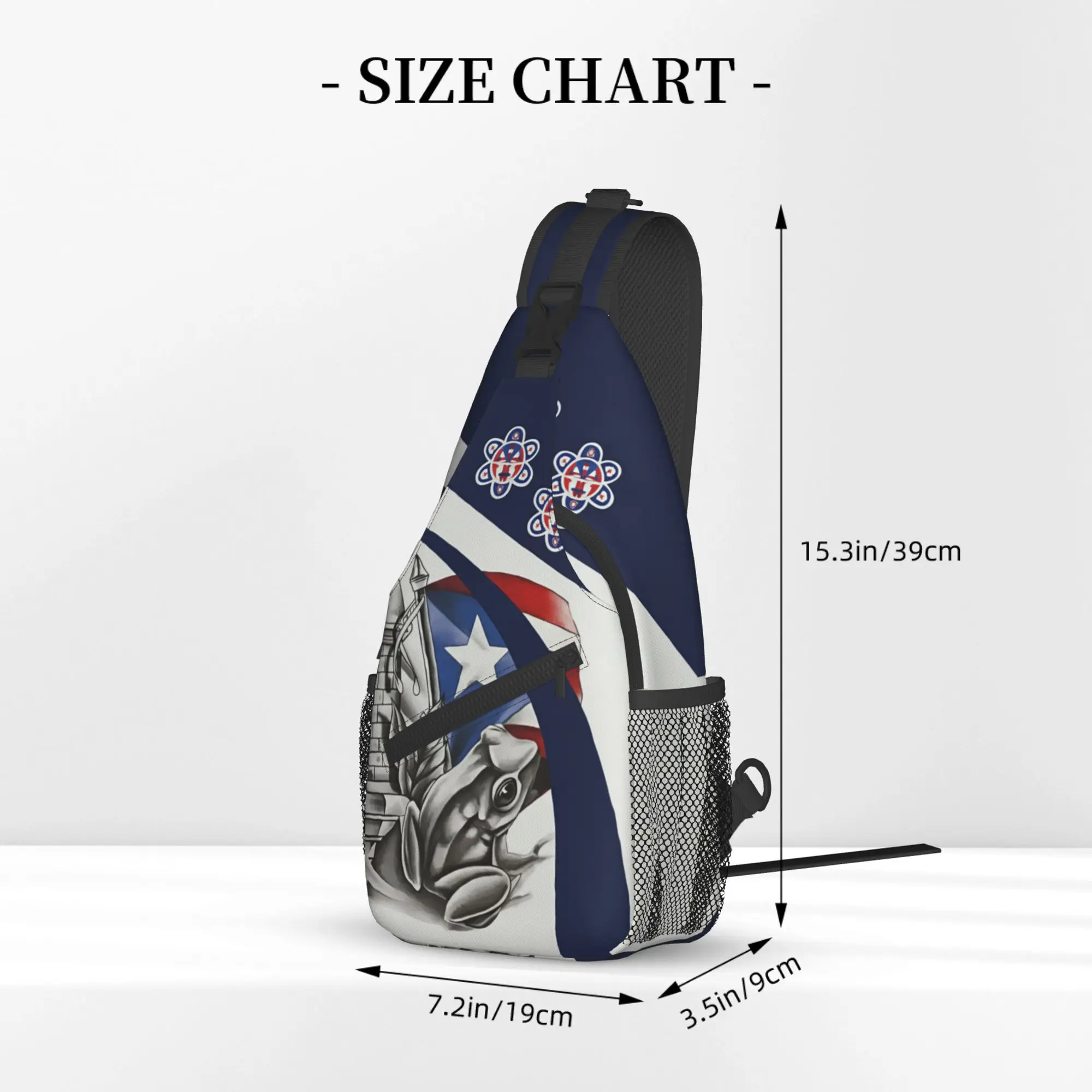 Trendy Unisex Crossbody Bag Featuring Puerto Rican Cultural Designs Adjustable Strap for Travel Cycling Ideal Gift for Holidays