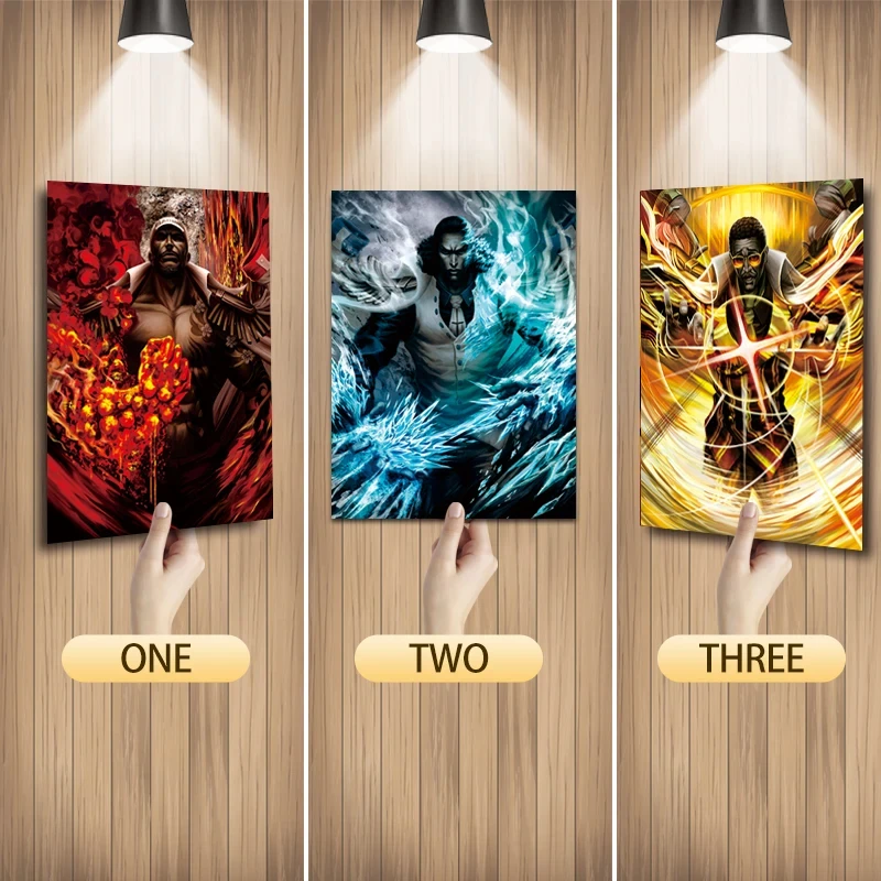 Anime ONE PIECE Borsalino/Sakazuki/Kuzan 3D Poster Wall Art Children Birthday Gift 3D Lenticular Poster Wall Art Home Decor