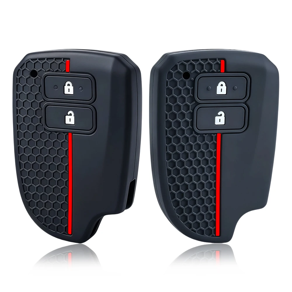 Silicone Key Fob Case Cover for Toyota Yaris X Yaris L Sedan Vios FS EZ Verso 2 Button Shell Car Accessory