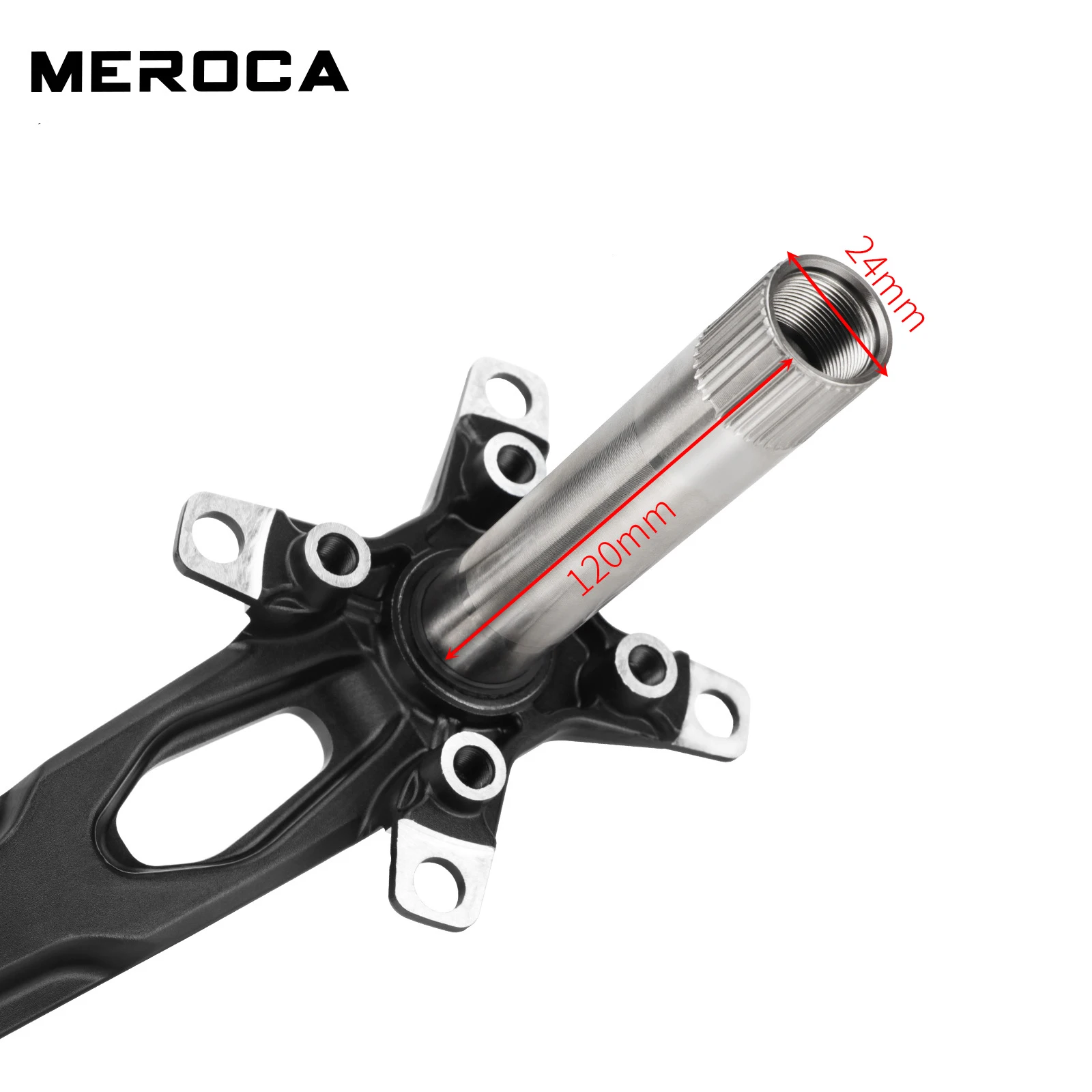 LUTU XC Mountain Bike Hollow Crank, One-piece Aluminum Alloy, Hollow Positive and Negative Teeth, Single Disc Bike Parts