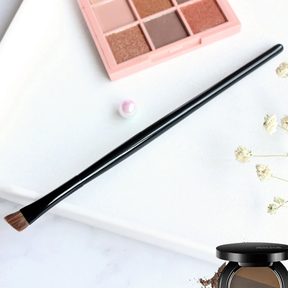 Juego de brochas para delineador de ojos, 2 uds., crin suave, mango largo de madera, herramientas profesionales de maquillaje de ojos, aplicador de sombra de ojos líquida