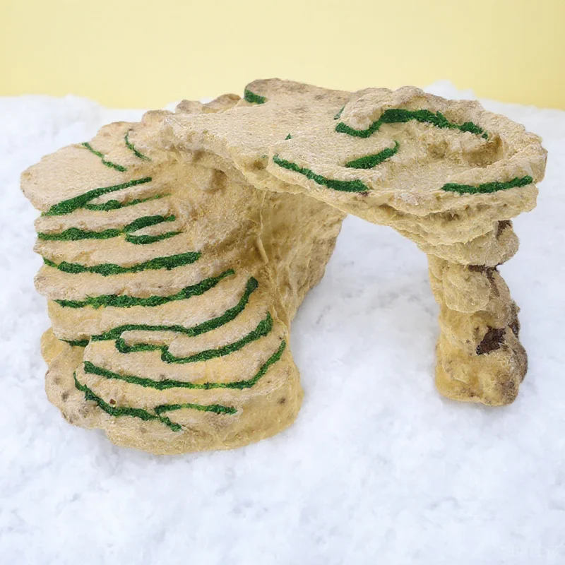 

Pet Hiding House Resin Turtle Basking Platform For Reptile Tank Vivid Tortoise Habitat Fish Tank Ornament Decor