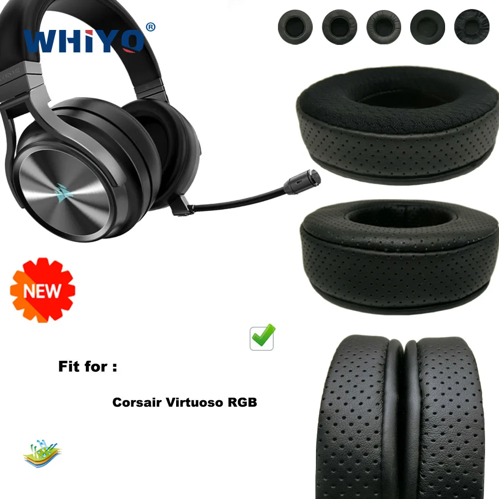 

Replacement Ear Pads for Corsair Virtuoso RGB Headset Parts Leather Cushion Velvet Earmuff Headset Sleeve Cover