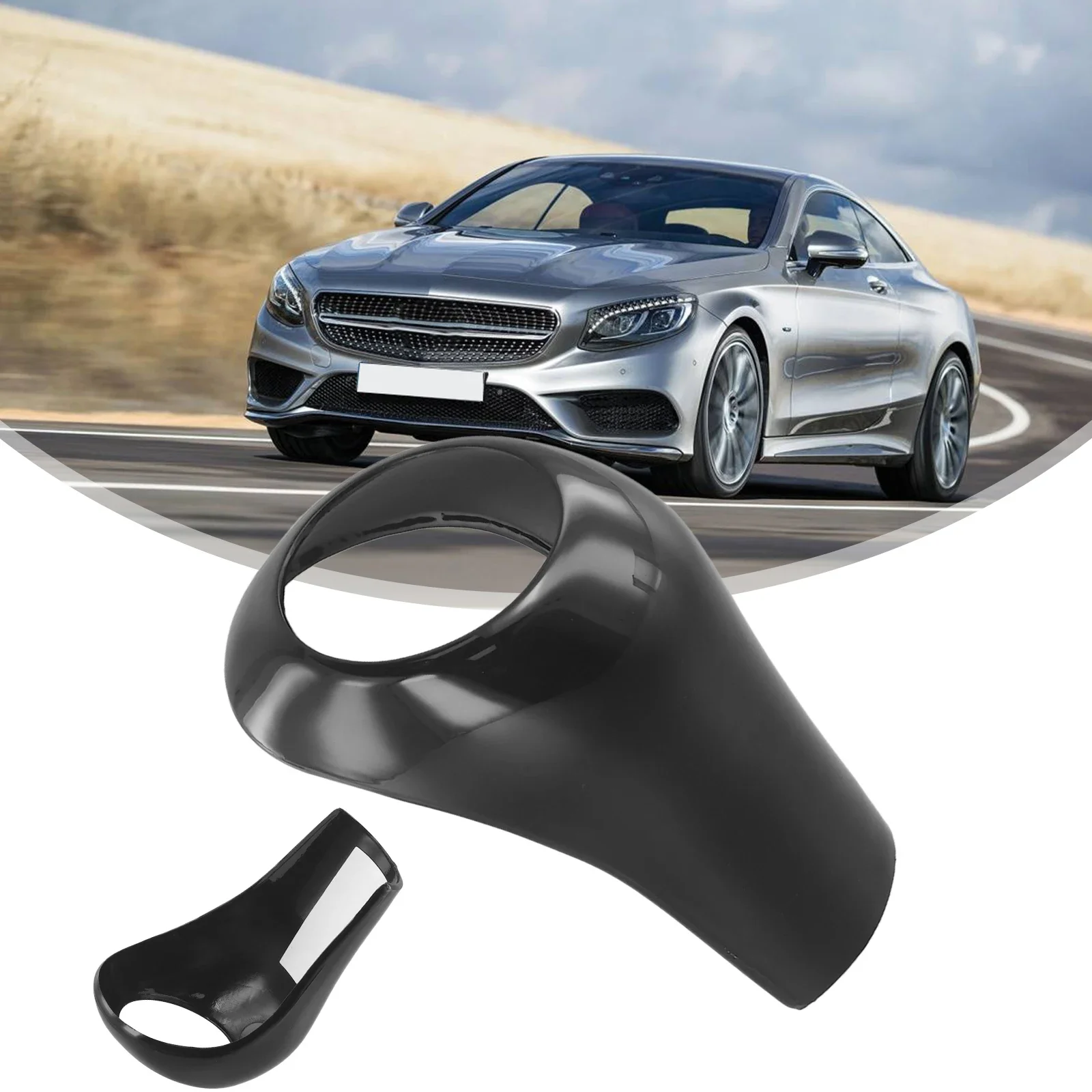 Enhance your Car's Appearance with Stylish Carbon Fiber Gear Shift Knob Cover for MercedesBenz W204 C E G GLS Class