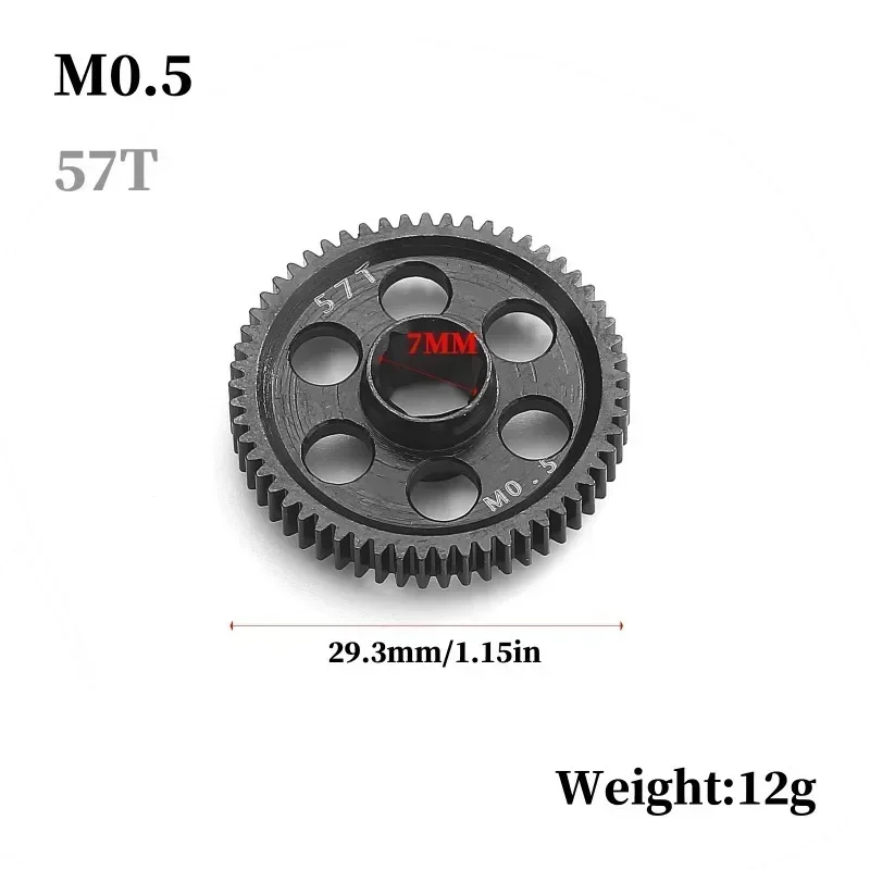 Steel Metal 0.5M 57T 59T Spur Gear Main Gear ARA311196 for 1/18 Granite Grom RC Car Upgrade Parts Accessories