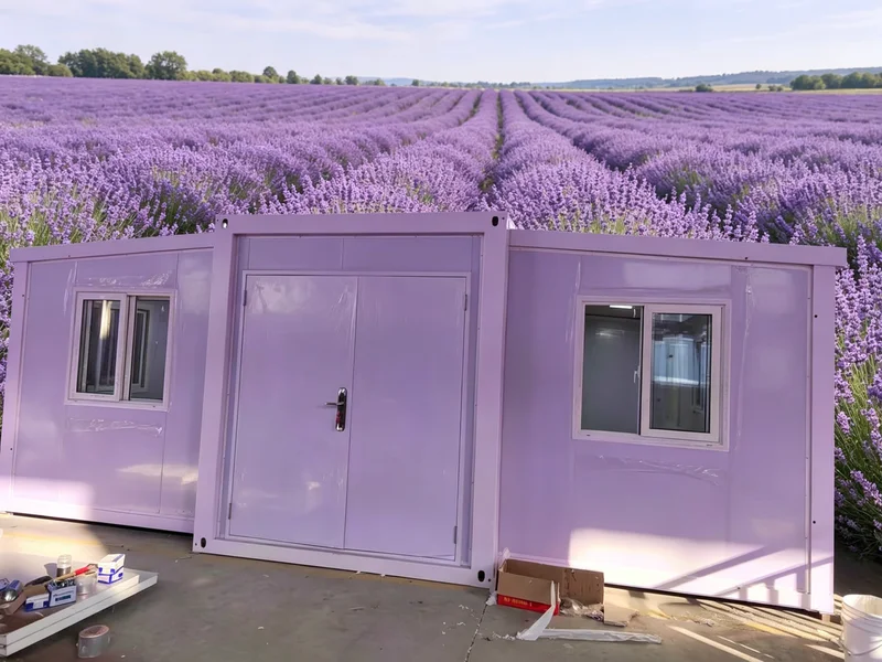 Customized Prefabricated Modular Foldable Unit: Multi-Room House Folding into One Pallet Construction Site Foldable Dormitory