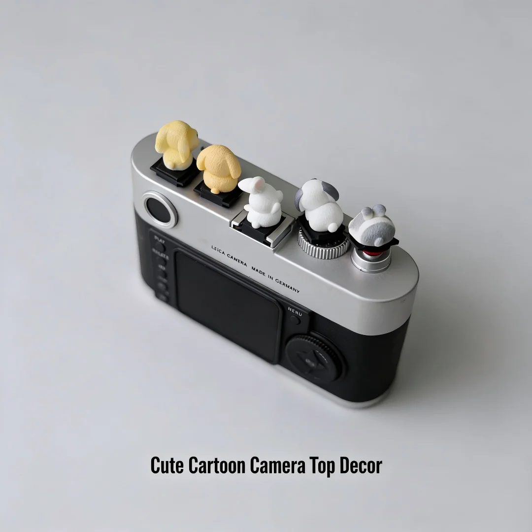 귀여운 토끼 모양 카메라 핫슈 커버 (후지 XT5 XT50 XT30 XS20 라이카 Q3 니콘 ZF Z50 캐논 R50 DSLR 미러리스 악세사리) 썸네일 5
