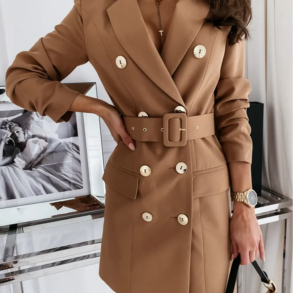 2021 New Autumn/Winter Long Sleeve Colorful Suit Dress Jacket Loose Fit Girl Style Chinese Made Wish2021 Fast Selling