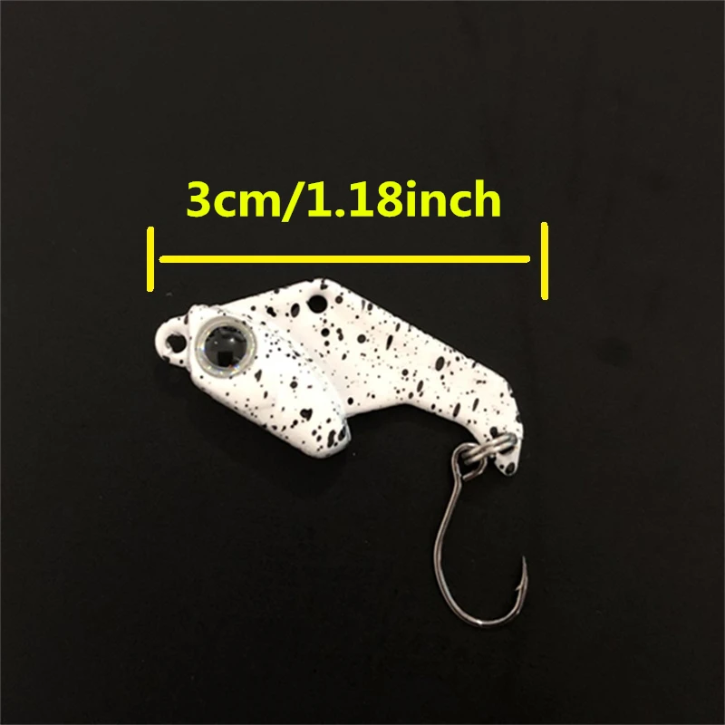 LURETV اليابان Valkein نفس النمط Valcyanom Metal VIB 2 قطعة 3CM4.5g تيار الطعم 8025 #4