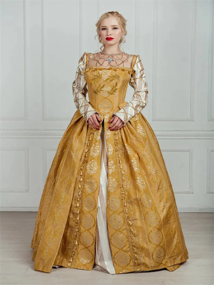 

Tudor Elizabeth Queen Anne Boleyn Costume Historical Italian Renaissance Borgias Ball Cown