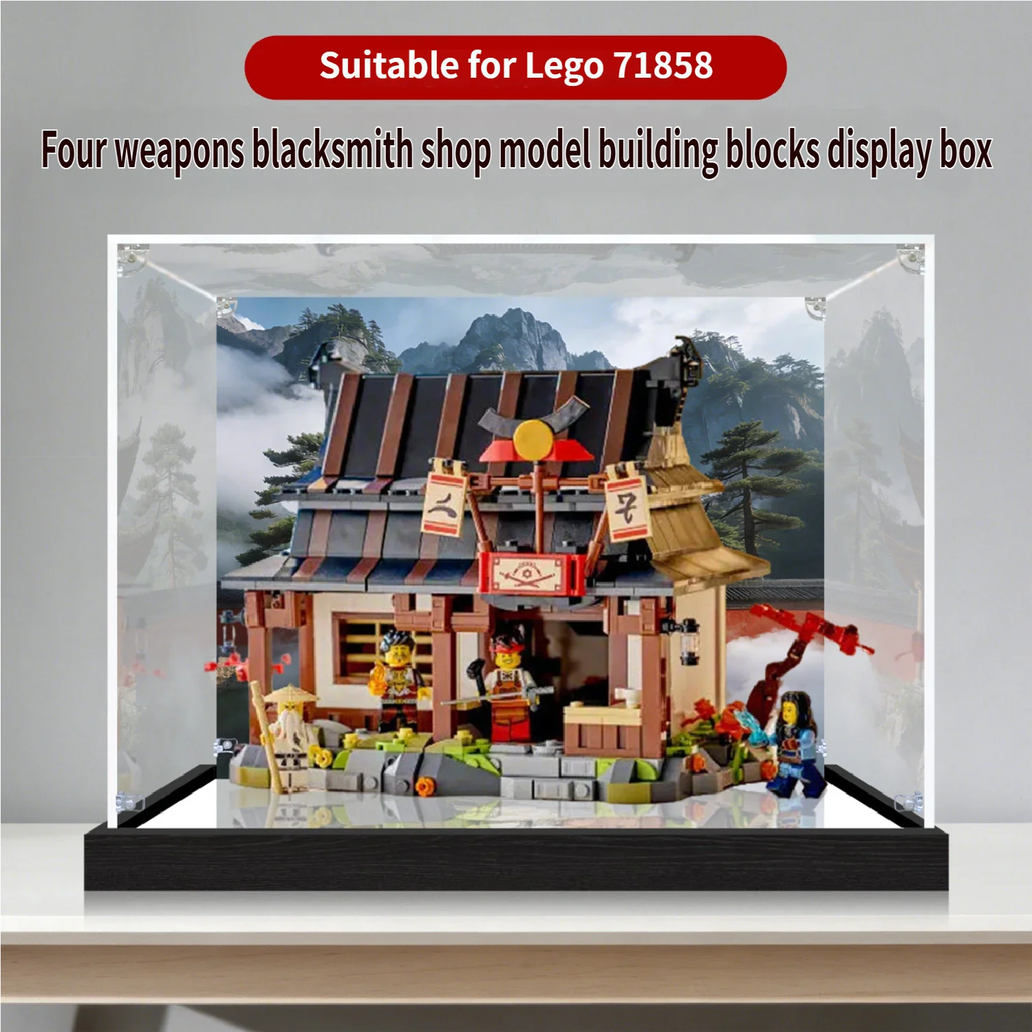

Акриловая витрина для модели Lego 71858 «Чернечишка с четырьмя оружием», прозрачный пылезащитный демонстрационный бокс (модель в комплект не входит)