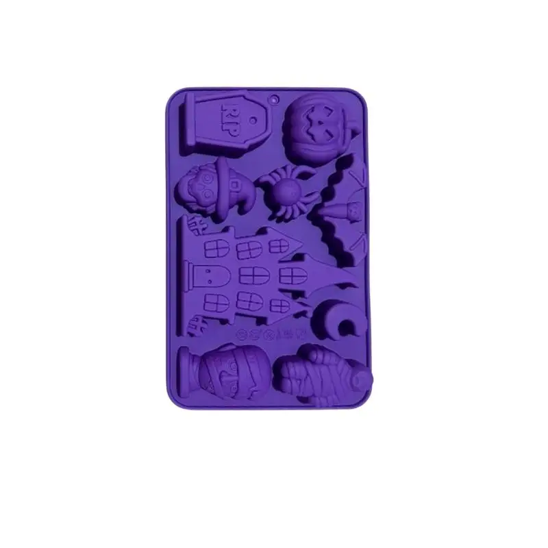 Halloween Witch Silicone Baking Candy Mold Non-Stick Reusable for Home Chocolate Cake Jelly DIY Making