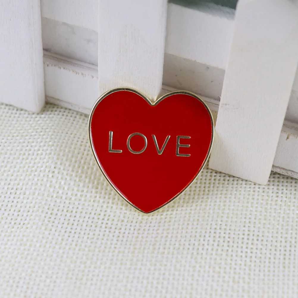 

2Pcs Heart Brooch Clothes Lapel Pin Alloy Metal Brooches for Women Clothes Accessories Heart Brooch Lapel Pin Brooches for Women