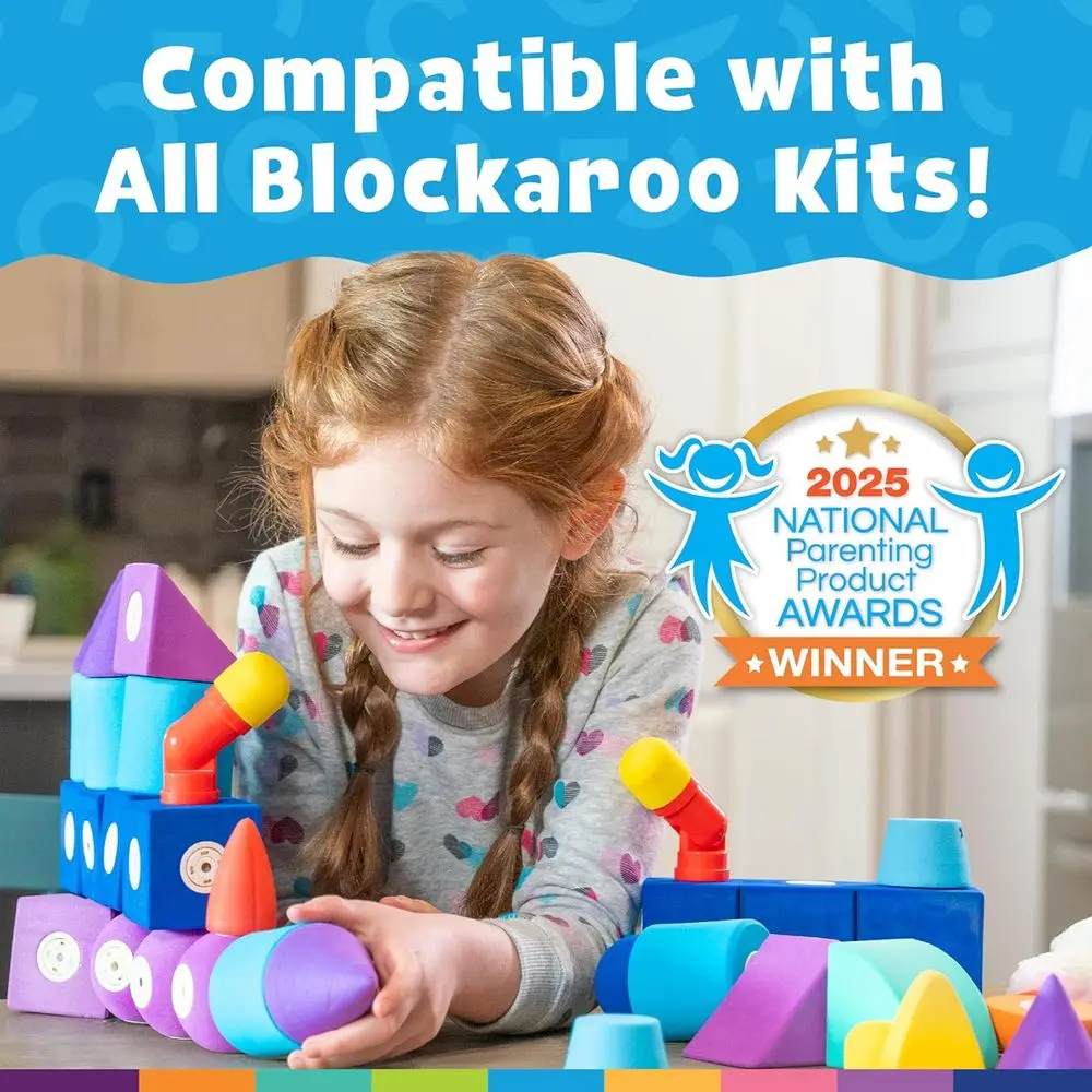 مجموعة مكعبات بناء إسفنجية مغناطيسية مكونة من 50 قطعة للأطفال 3-5: وقت الاستحمام، مرحلة ما قبل المدرسة، اللعب الحسي