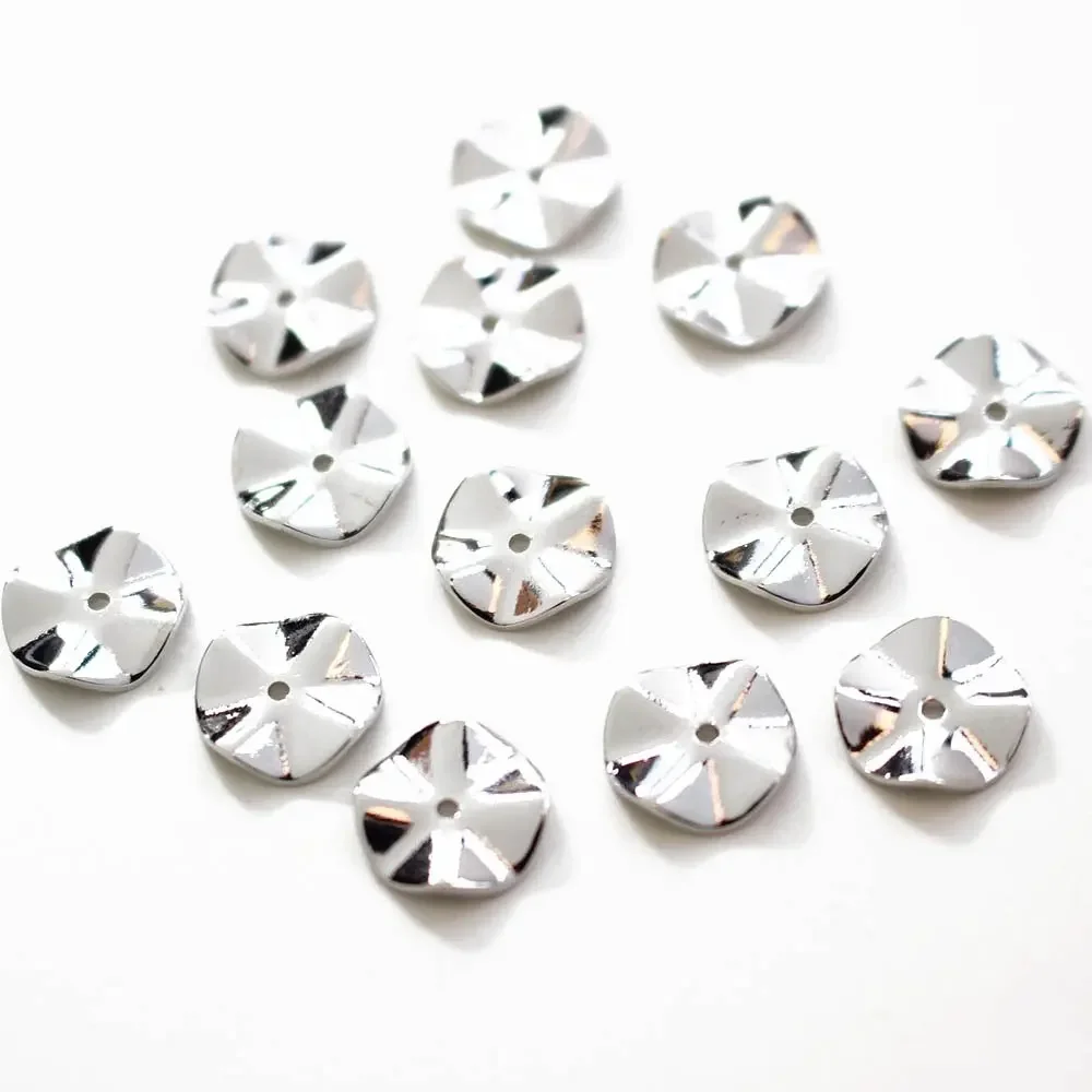 10pcs 18K Gold Plated Round Wave Spacer Beads Pendant DIY Earring Jewelry Making Supplies Charms Findings Accessories