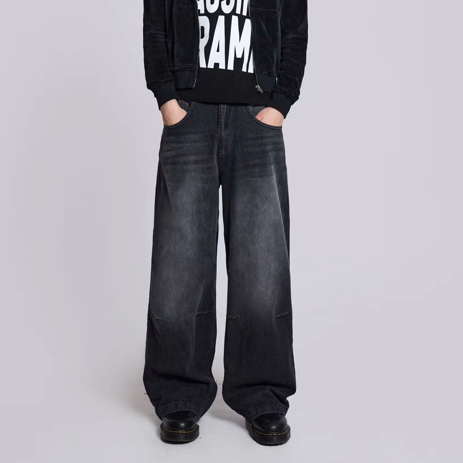 

Men's Black Washed Denim Jeans Comfoetable Easy To Match For Autumn Daily Wear Outdoor Activity Streetwear