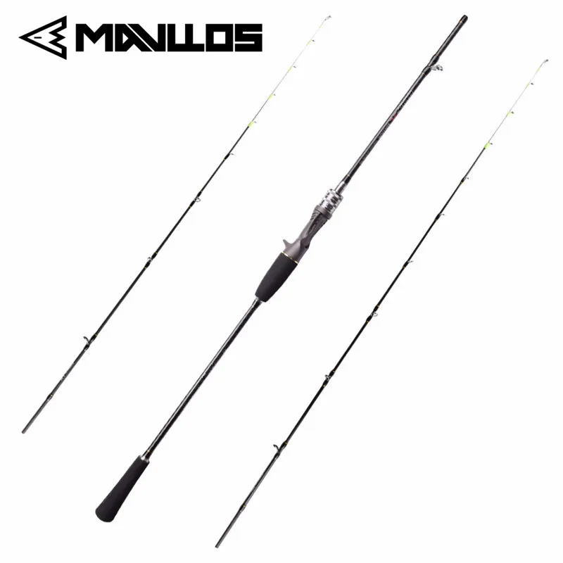 Mavllos Caña Jigging Titanio Carbono para Pulpo Agua Salada Resistente